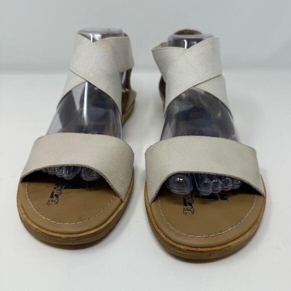 Sorel Ella Sandal Women's 9 Tan Off-White Summer Flats Gladiator Sandals Casual - Picture 7 of 9